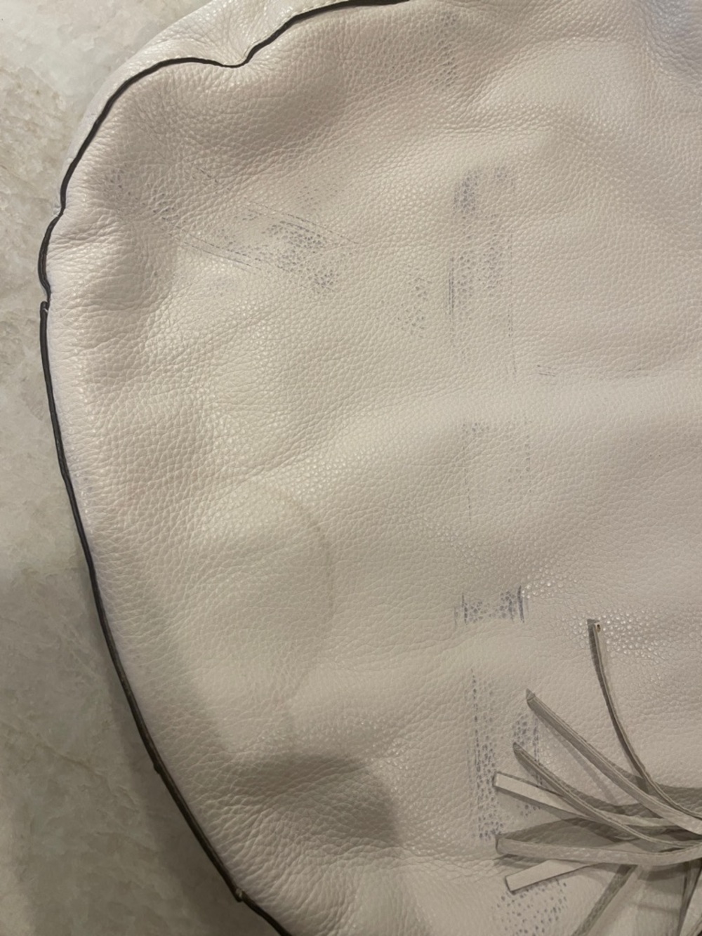 Michael Kors Cream Leather Hobo with Tassel and Gold Charm - Picture 5 of 11